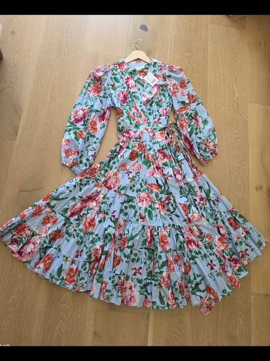 Gibson Latimer Dresses & Skirts - Gibson Latimer Blue Floral Midi Dress Small NWT